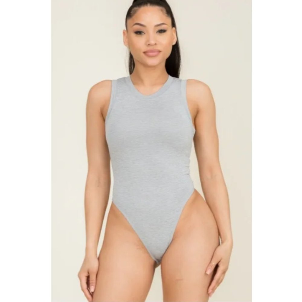 NWT Gray Sleeveless Scoop neck GraySky Bodysuit